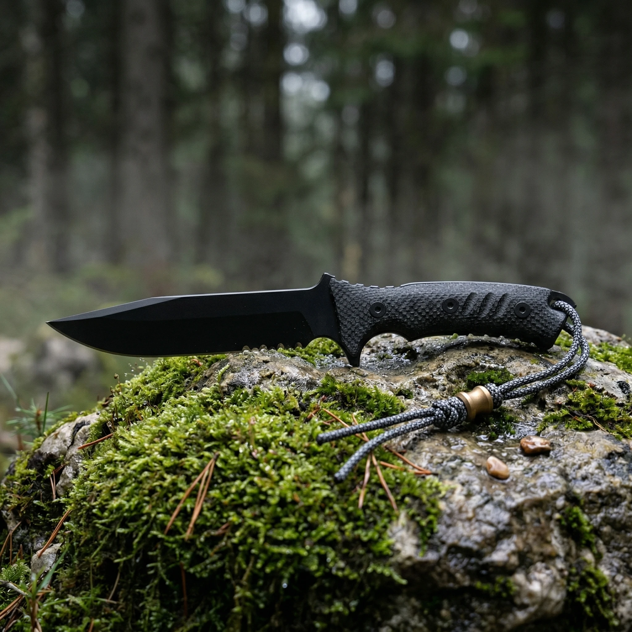Cuchillo táctico con mango G10 y funda, multifunción al aire libre - imagen 3