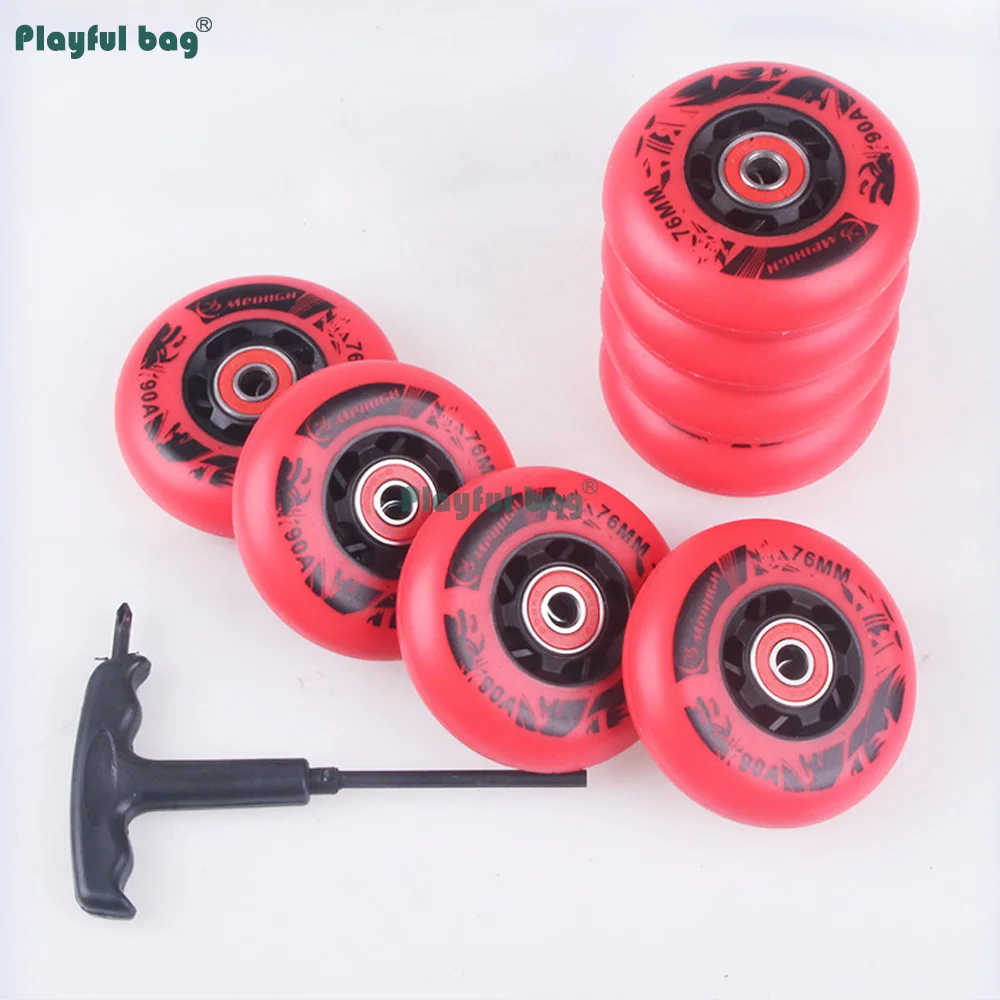 Ruedas patín en línea PU alta elasticidad para freestyle - imagen 5