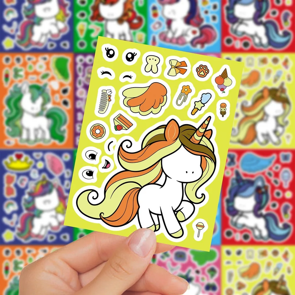 Pegatinas unicornio faciales y para manualidades de cumpleaños - imagen 4