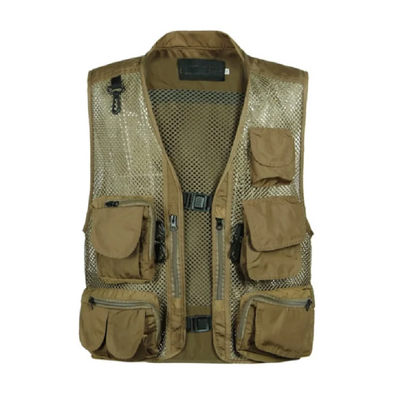 Chaleco táctico de malla multibolsillos hombre verano aire libre - imagen 2