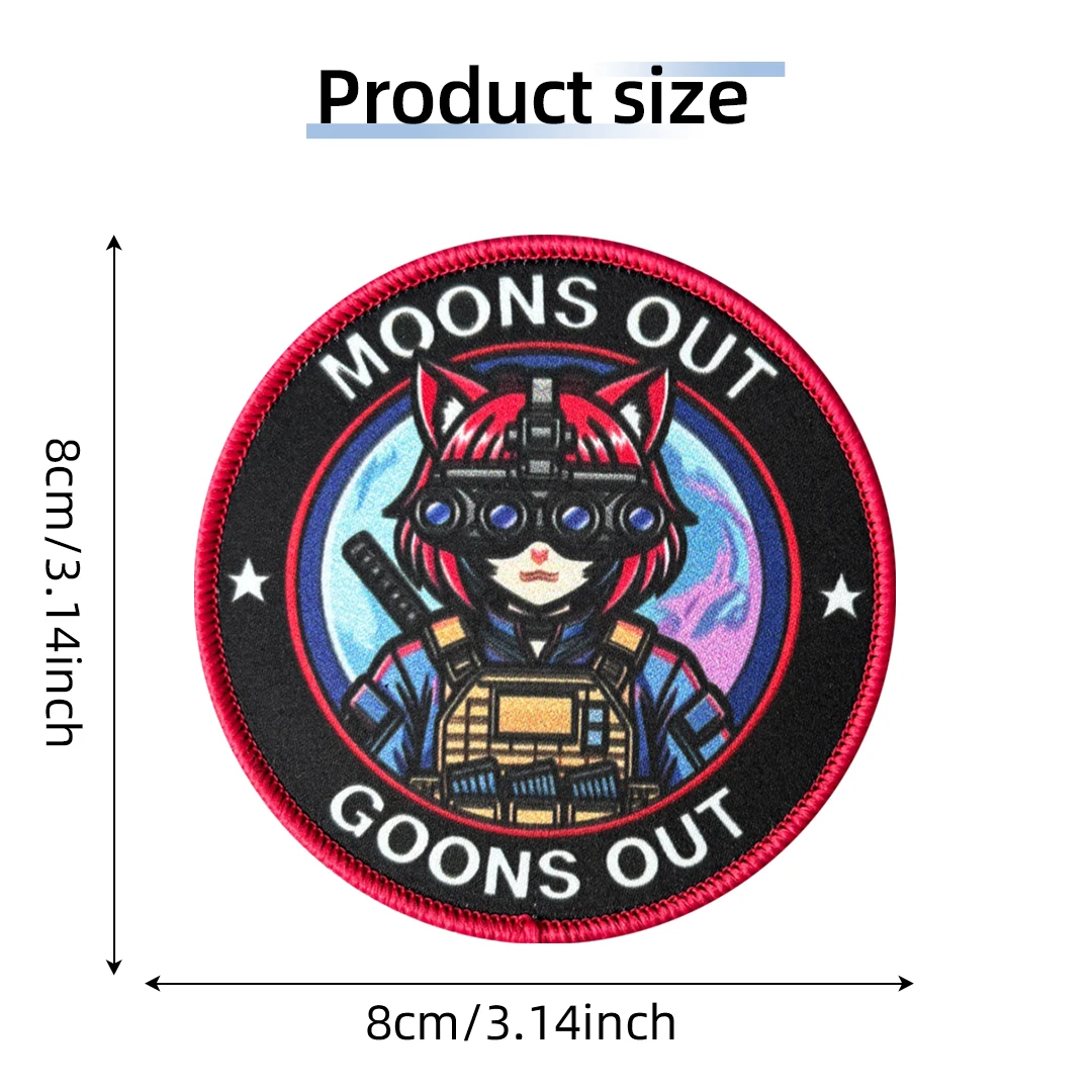 Parche táctica MOLLE gancho y bucle Waifu NVG airsoft mochila - imagen 2