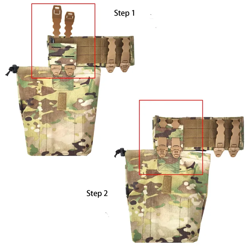 Bolsa táctica MOLLE plegable para almacenamiento y cintura multifunción - imagen 4