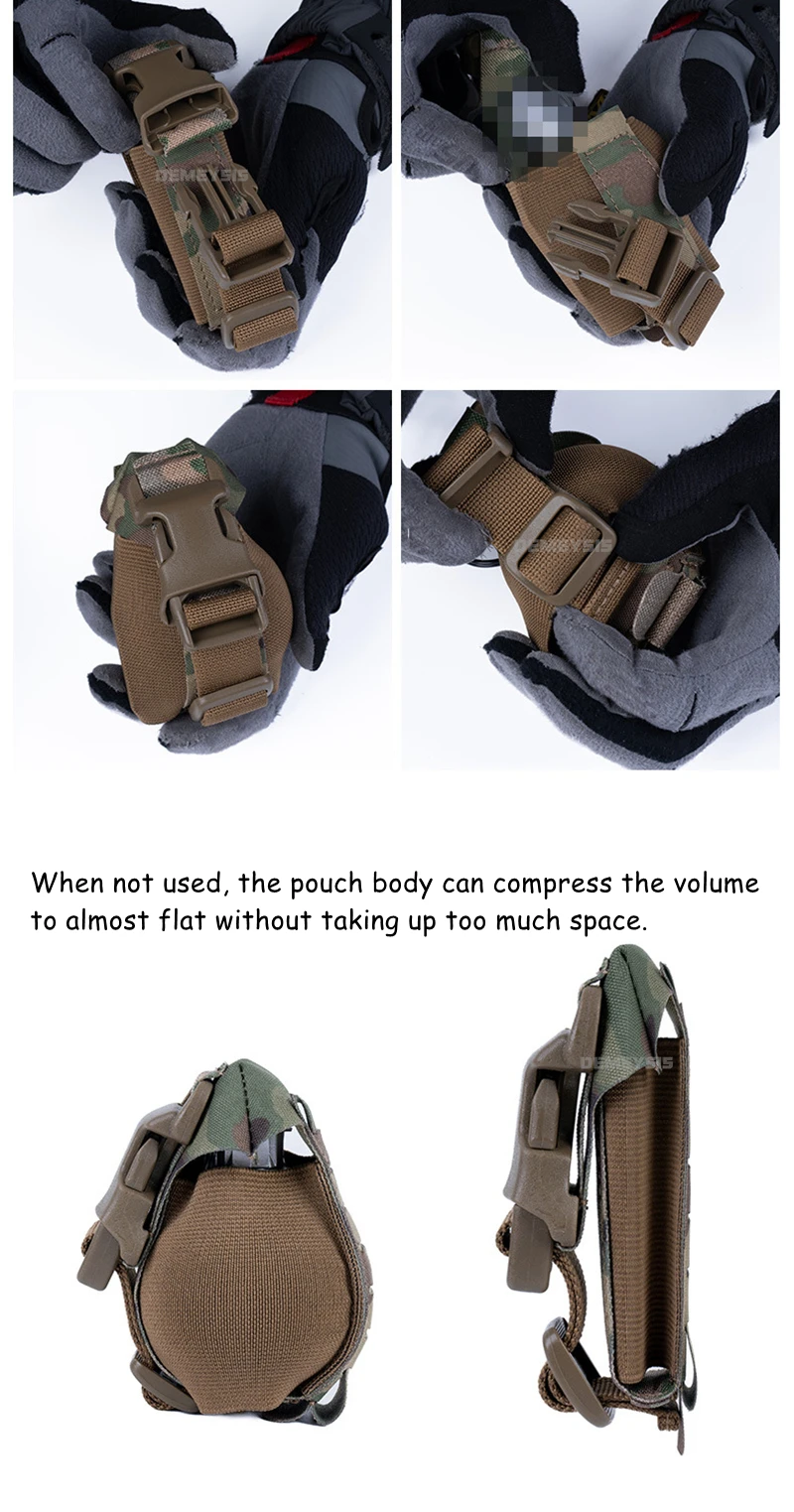 Detalle hebilla 2.5cm bolsa MOLLE