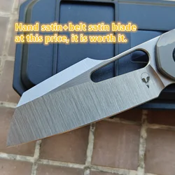 Navaja táctica plegable JUFULE STR con mango titanio y cerámicos