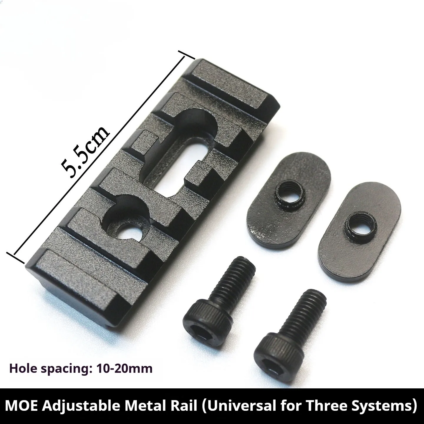 Adaptador carril Picatinny 20mm MLOK MOE Keymod nylon metal nido abeja - imagen 2