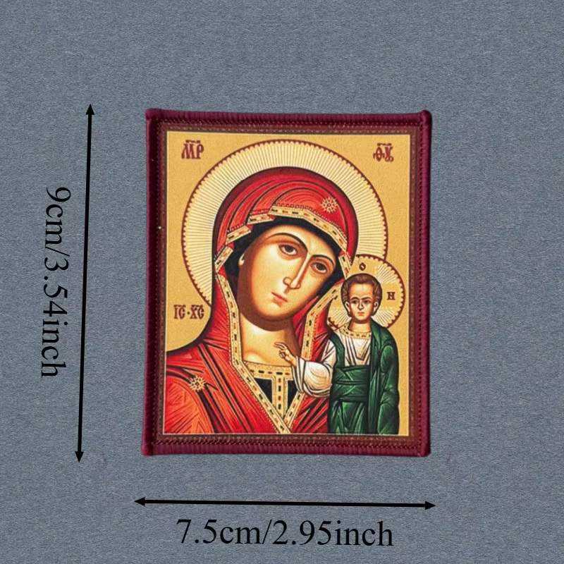 Parche táctico Virgen María Jesús con velcro para MOLLE mochila - imagen 4