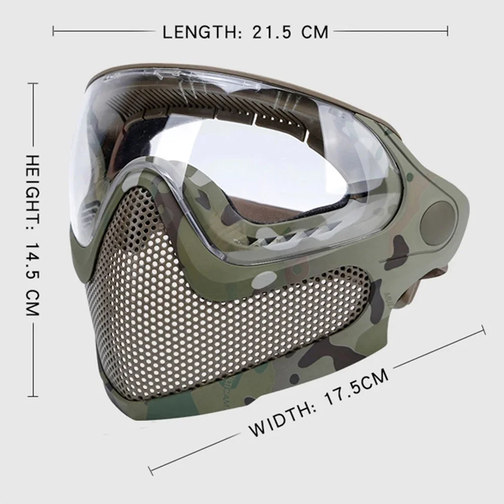 Máscara táctica antiniebla para airsoft, caza y outdoor