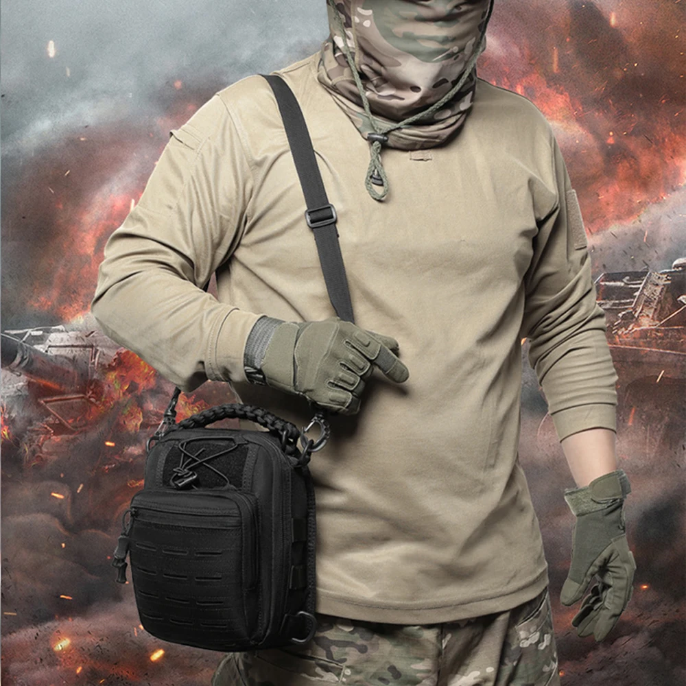 Bolsa táctica de hombro EDC con bandolera para pistola oculta - imagen 5