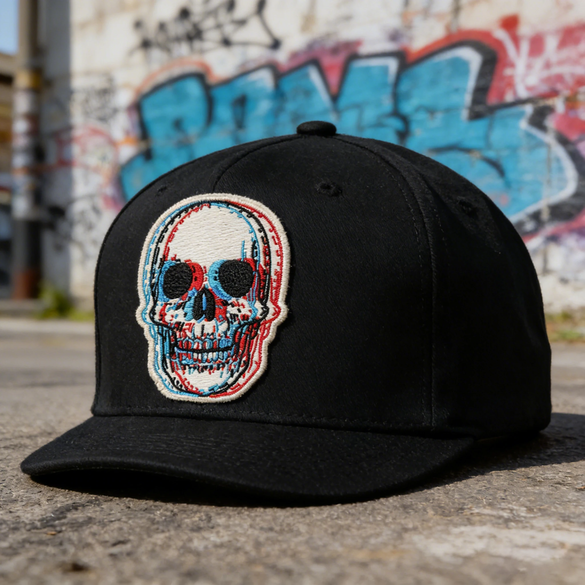Parche bordado termoadhesivo esqueleto gótico Dizzy para ropa y gorra - imagen 4