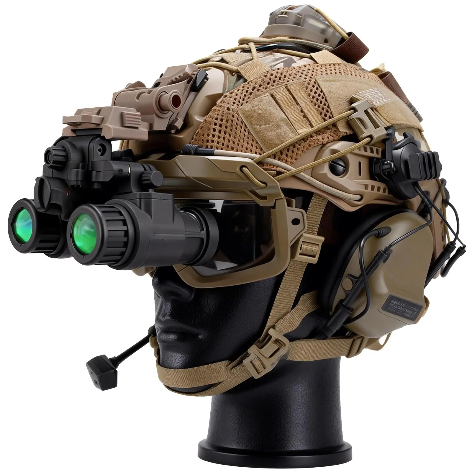 Casco táctico Bump Airsoft rápido con NVG y auriculares