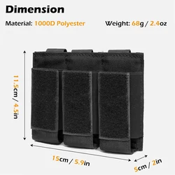 Bolsa MOLLE para cargadores de pistola táctica acceso rápido