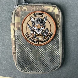 Parche táctico Fox bordado con velcro gancho y bucle para mochila