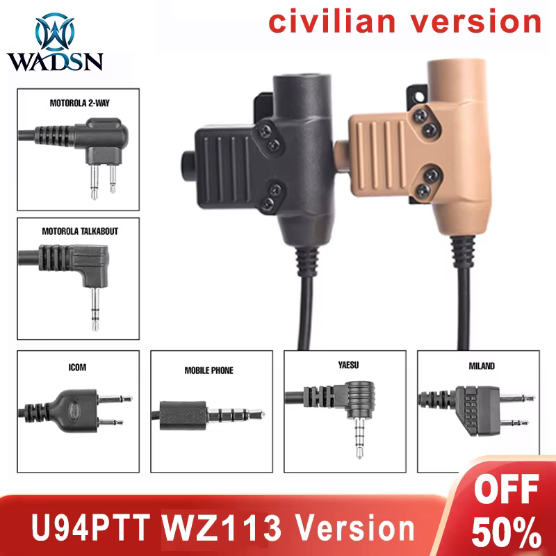 PTT táctico U94 Civil compatible Baofeng Kenwood - imagen 2