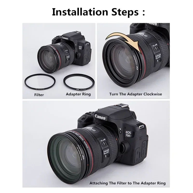 Conexión roscada para filtros UV/CPL/ND/FLD y más