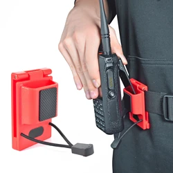 Funda para radio con clip de liberación rápida y cordón ajustable