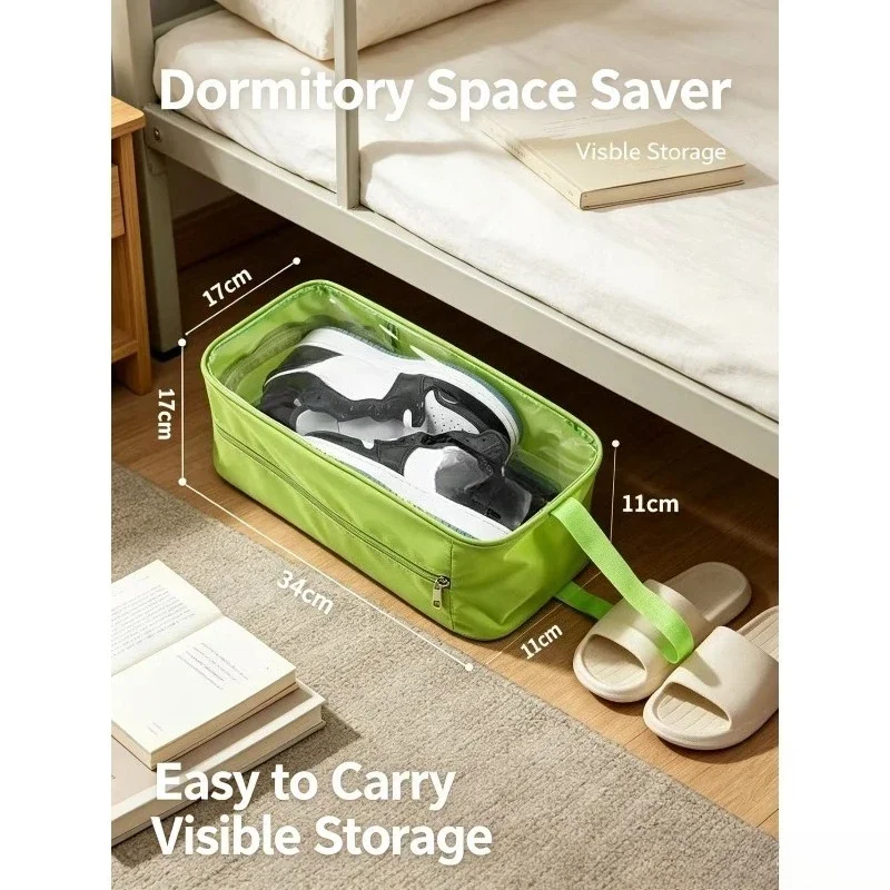 Bolsa de zapatos impermeable portátil anti polvo para viaje y deporte - imagen 3
