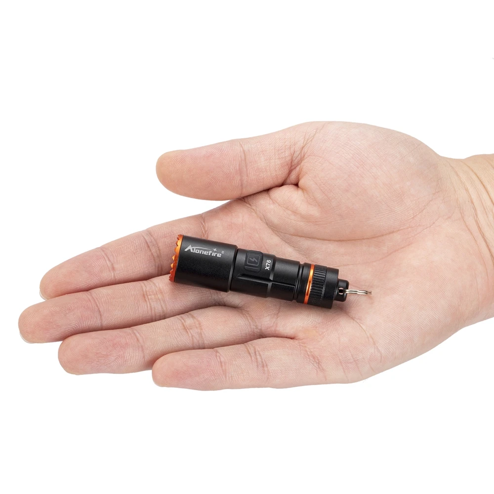 Alonefire Mini Zoom linterna EDC recargable USB para camping - imagen 5