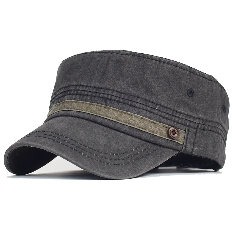 Gorra militar de algodón lavado vintage, ajustable, hombre - imagen 2