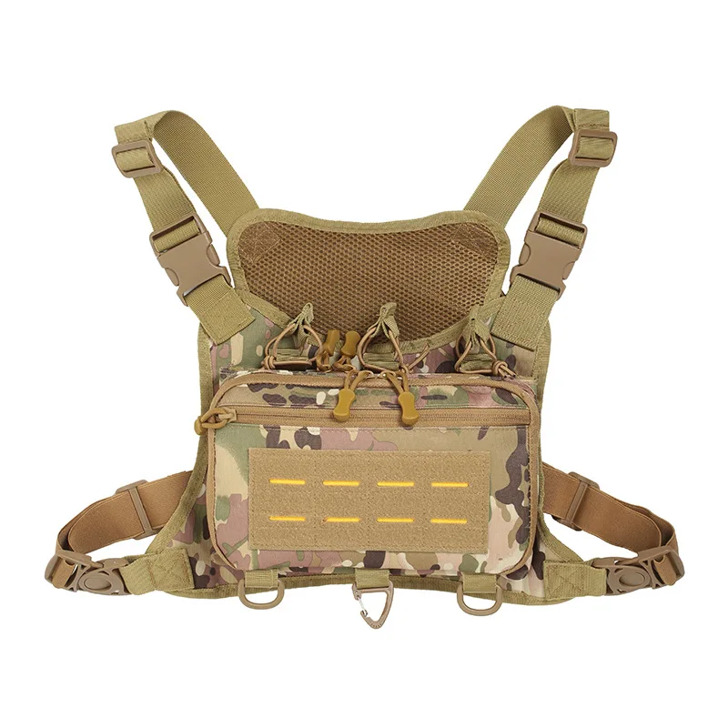 Chaleco táctico MOLLE utilitario EDC con bolsa frontal y correa - imagen 2
