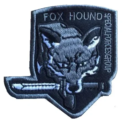 Parche bordado insignia táctica zorro, gancho trasero con bucle