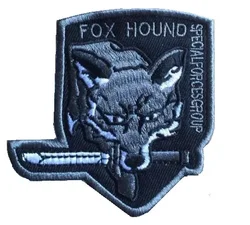 Parche bordado insignia táctica zorro, gancho trasero con bucle