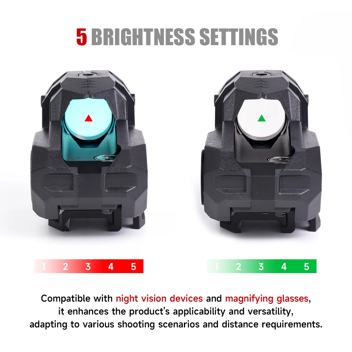 Mira Táctica M22 PRO&MX3 Reflex roja/verde con fibra óptica - imagen 3
