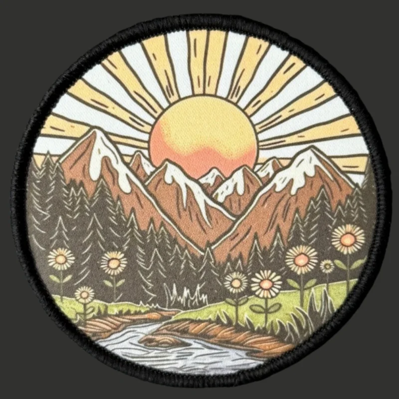 Parche táctico morale paisaje amanecer – Insignia velcro para ropa y mochila - imagen 5