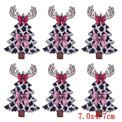Parches bordados navideños termoadhesivos para ropa y mochilas