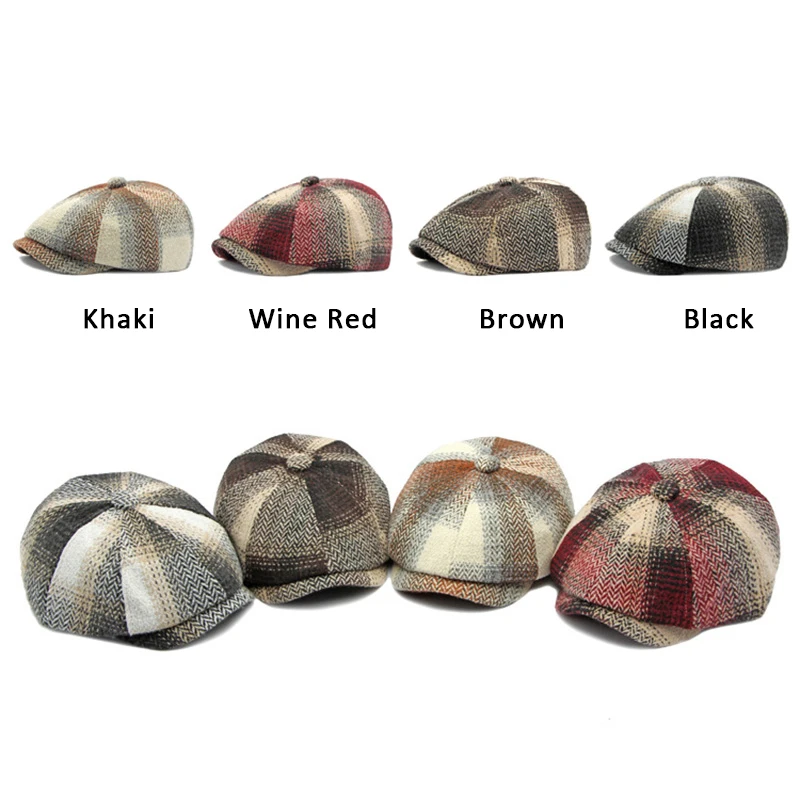 Gorra plana de espiga unisex estilo octogonal - imagen 3