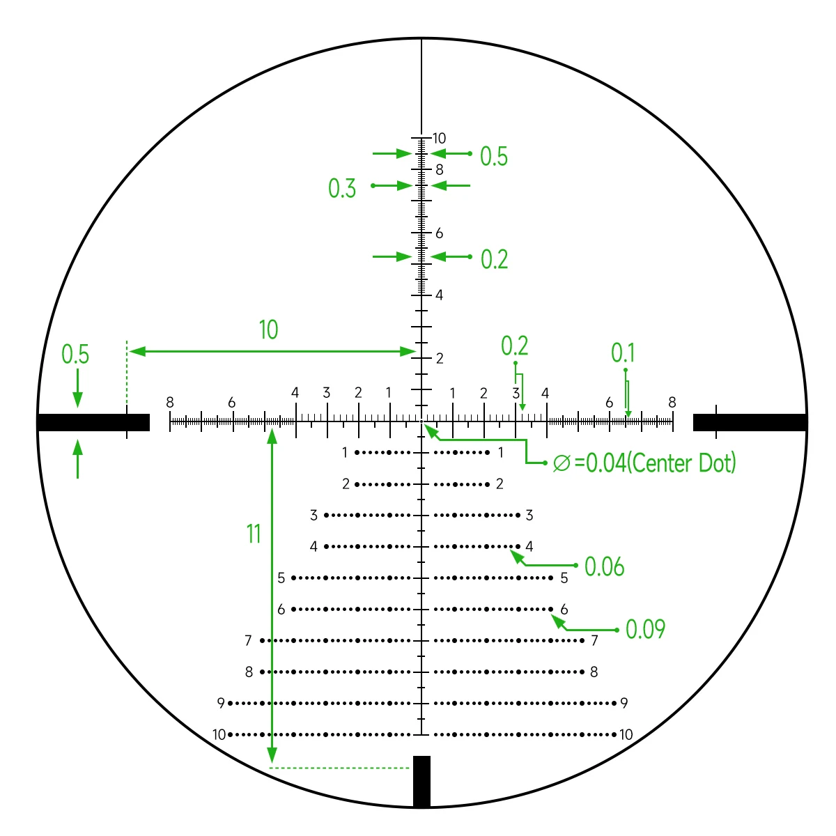 Mira telescópica táctica Optics VT FFP EBR-7C MRAD 5-25x56 - imagen 5