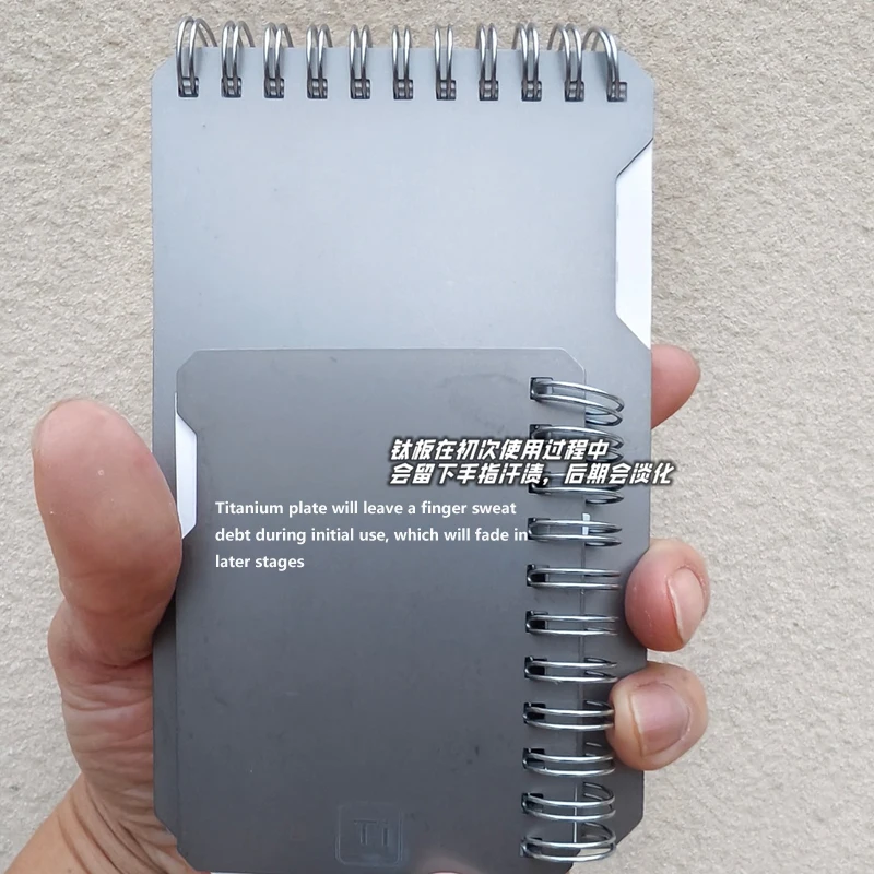 Libreta EDC táctica aleación titanio, papel PP secado rápido - imagen 2