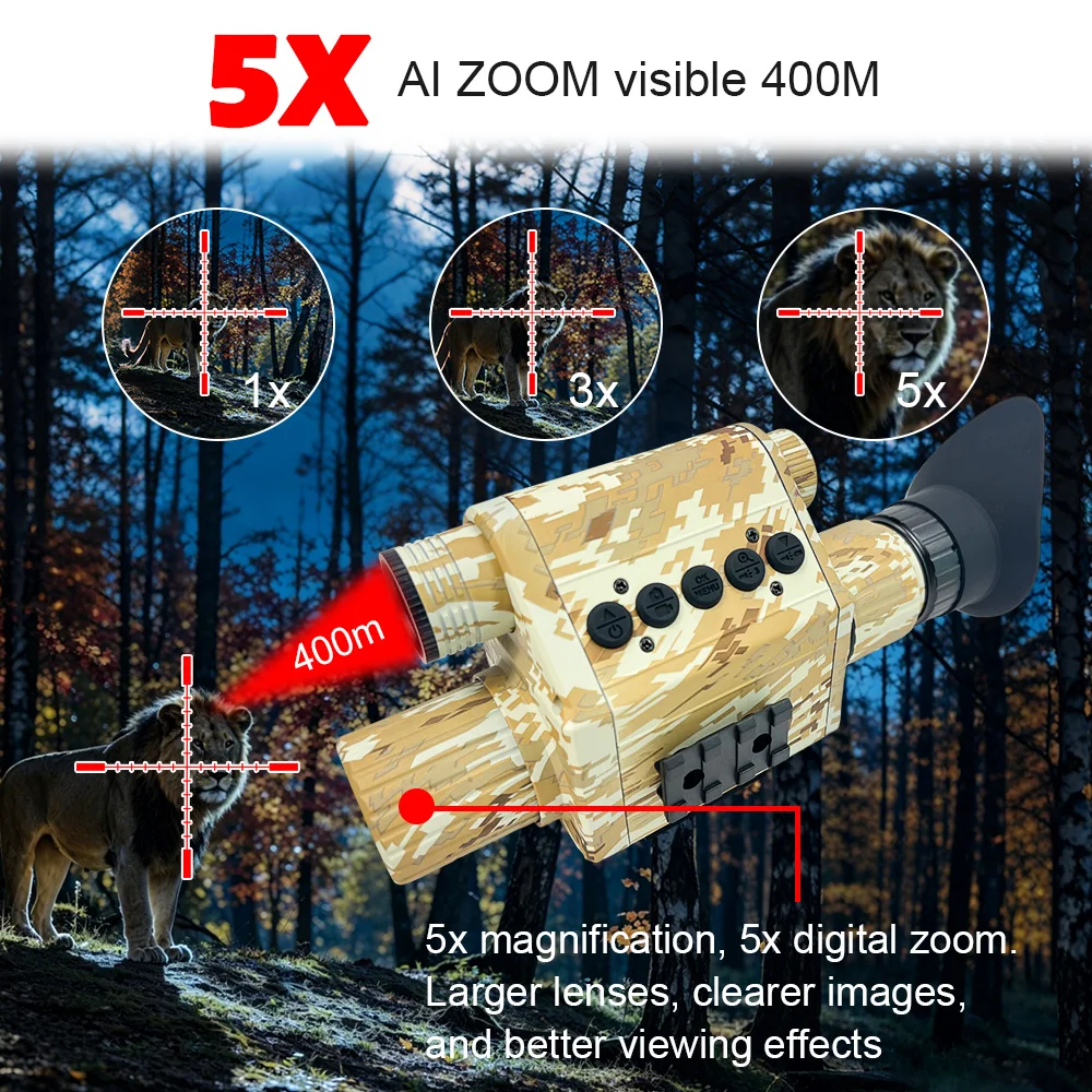 Gafas visión nocturna camuflaje infrarrojos 940 retícula ajustable - imagen 4