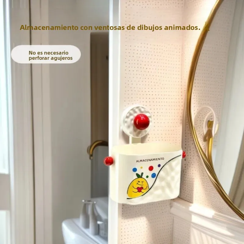 Estante baño con ventosas sin perforar, gran almacenamiento - imagen 5