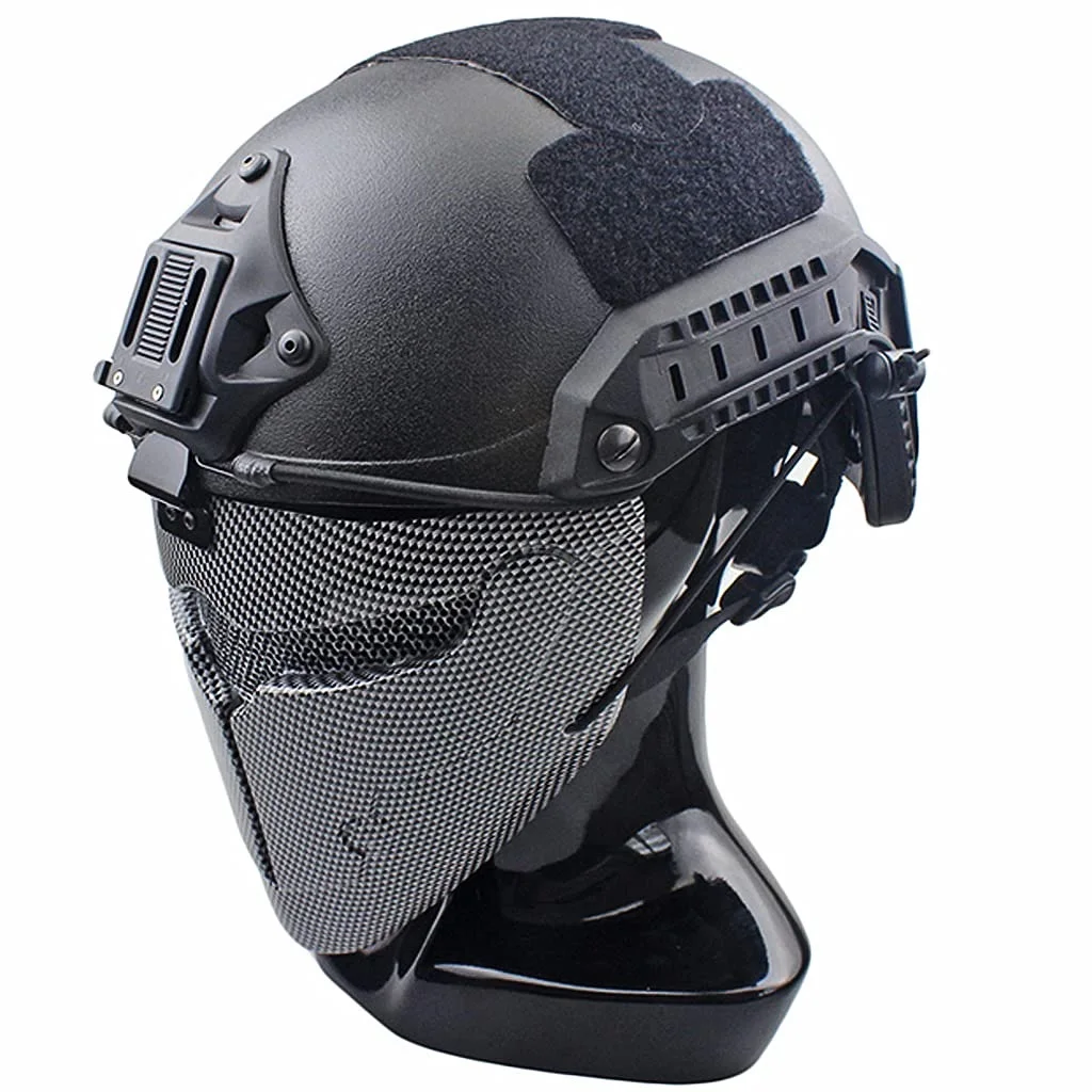 Casco táctico airsoft con máscara de cobertura completa para juego - imagen 4