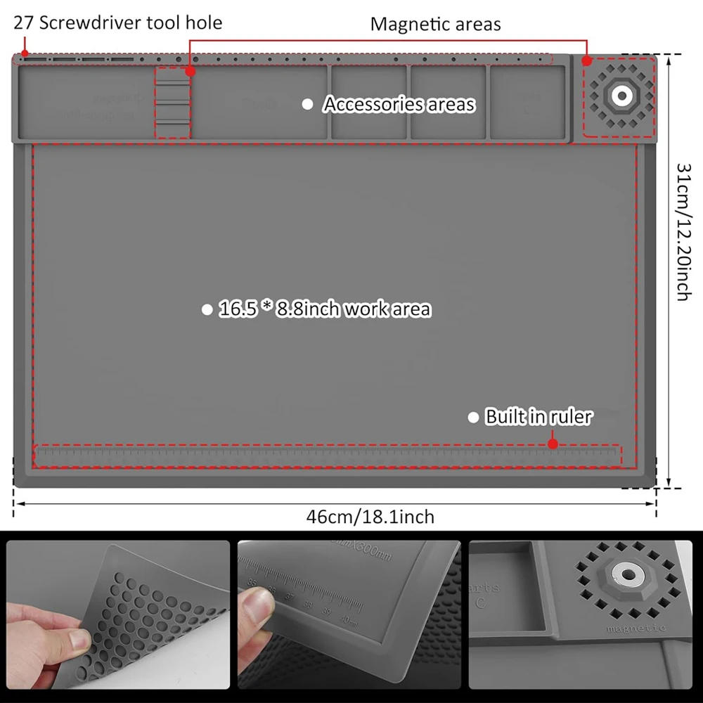 Alfombrilla de limpieza táctica para armas de silicona resistente - imagen 5