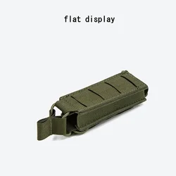 Porta Cargadores Táctico MOLLE de Cuero con Soporte para Linterna