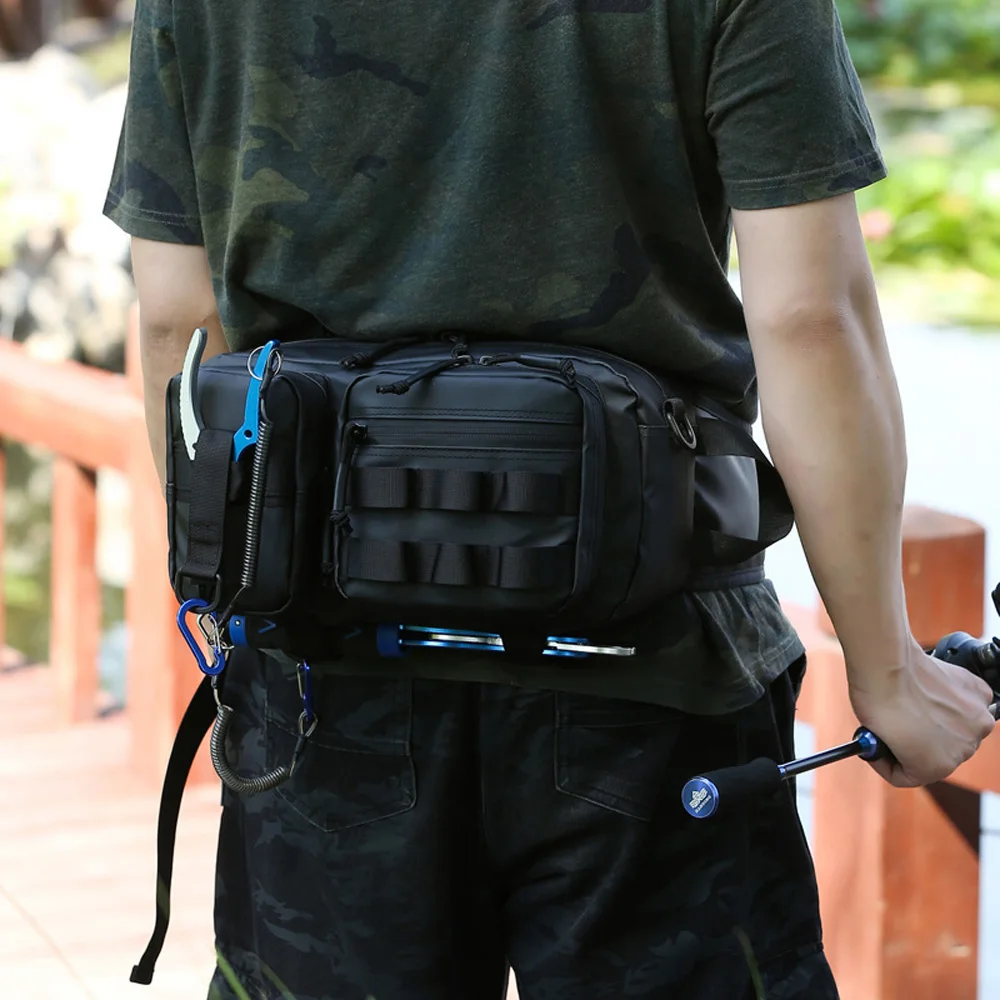 Bolsa aparejos pesca impermeable riñonera bandolera gran capacidad
