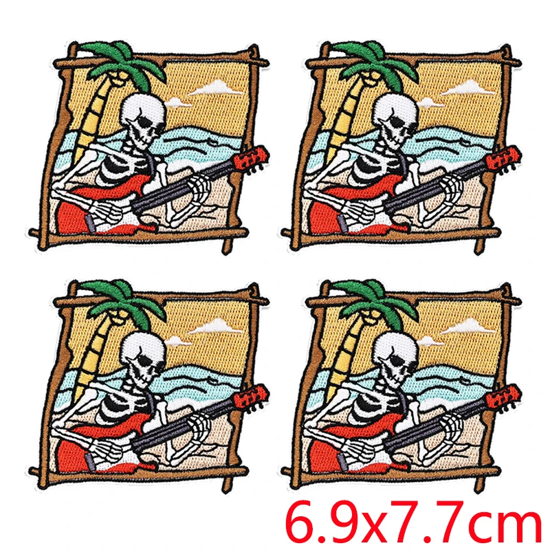 Parches termoadhesivos calaveras retro náuticas – DIY bordados - imagen 2