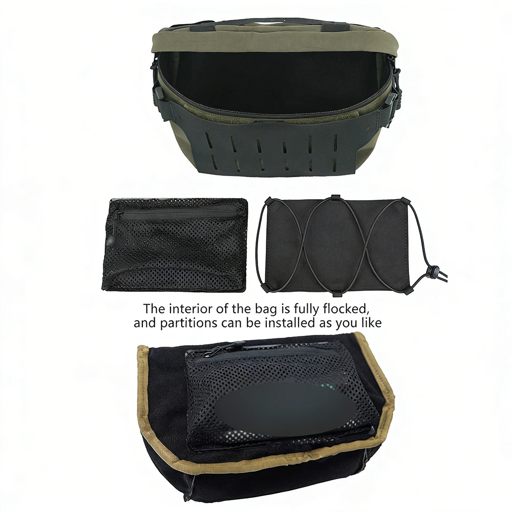 Riñonera táctica MOLLE EDC unisex, bolsa pecho multifunción ajustable