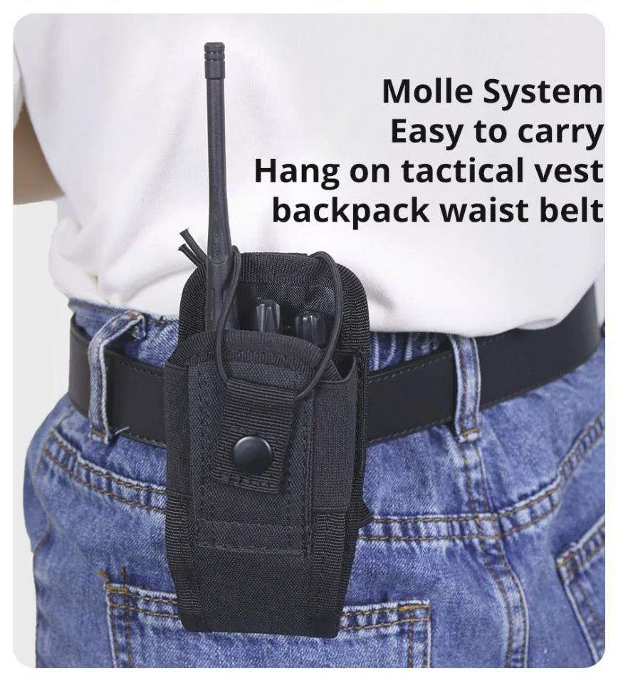 Bolsa táctica MOLLE radio walkie talkie cuchillo cinturón