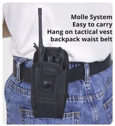 Bolsa táctica MOLLE radio walkie talkie cuchillo cinturón