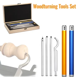 Kit torneado madera seis en uno con insertos carburo caja