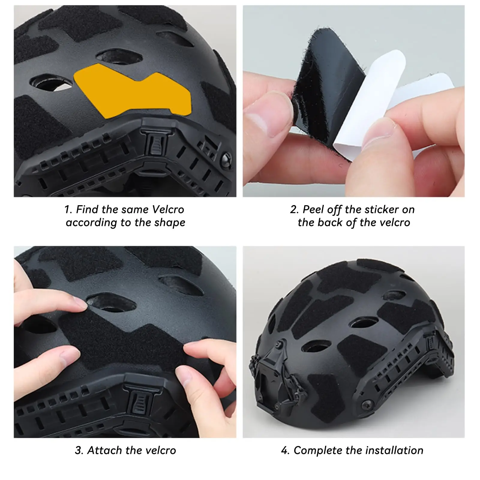 Parches velcro adhesivos para casco táctico Airsoft – 11 uds - imagen 5