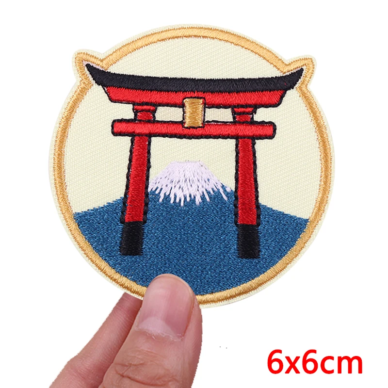Parche bordado flores de cerezo japonés – Termoadhesivo para ropa - imagen 2