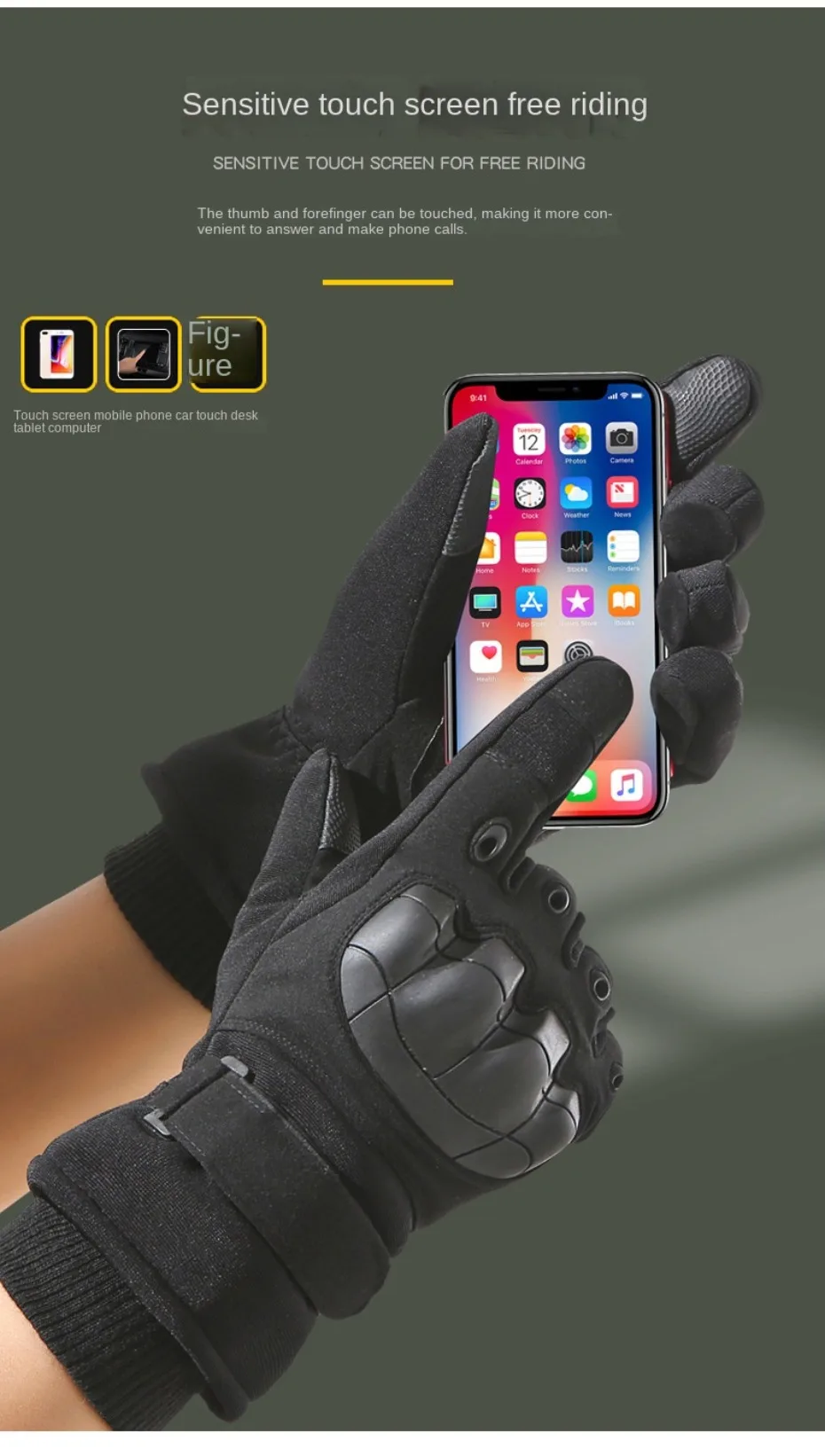 Gants en situation d'utilisation