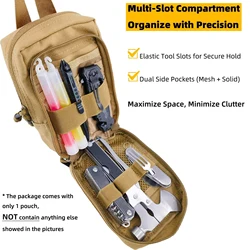 Bolsa táctica EDC MOLLE reflectante resistente al agua, compacta