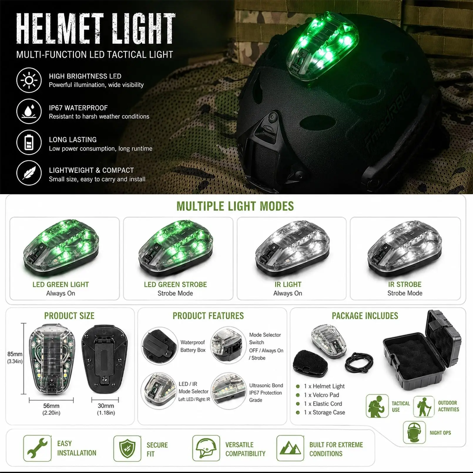 Montura L4G24 con sistema de elevación suave para gafas NVG Quad Dummy