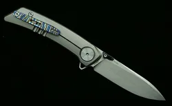 LEMIFSHE JR9610 cuchillo plegable M390 titanio para camping