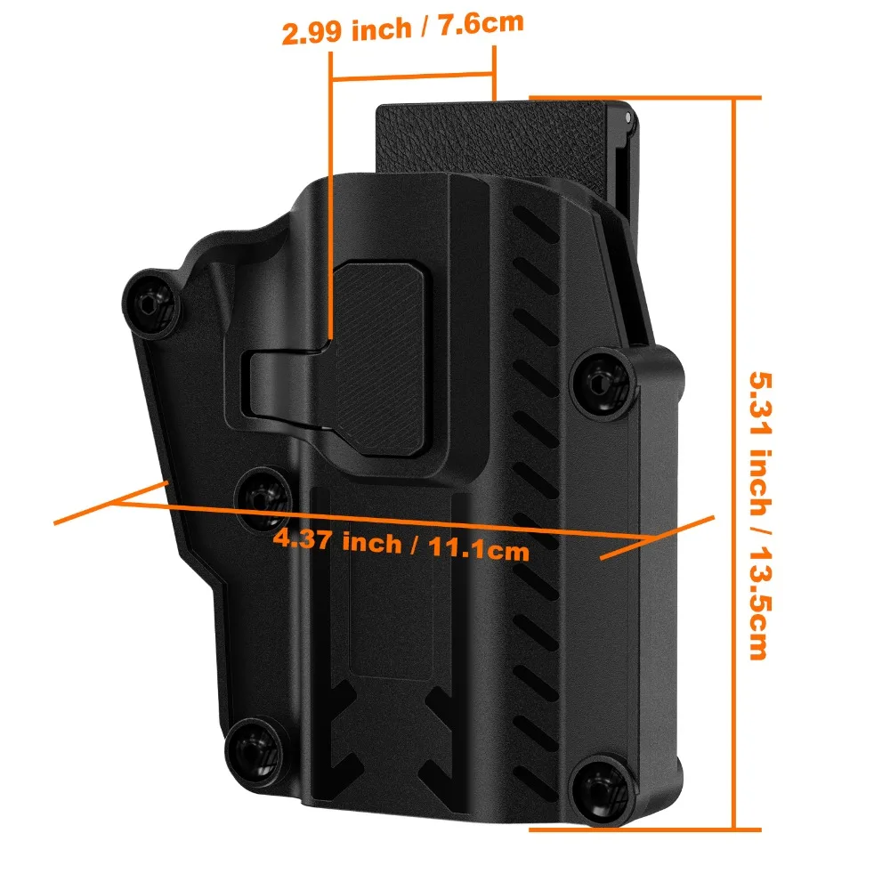 Funda estuche pistola universal con cordón y clip trasero táctico - imagen 4