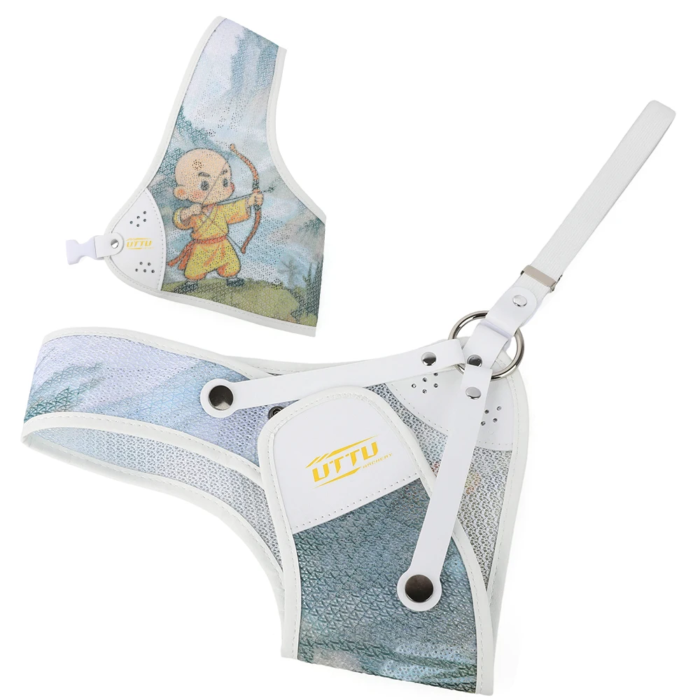 Protector de pecho tiro con arco para arquero diestro – Caza y blanco - imagen 3